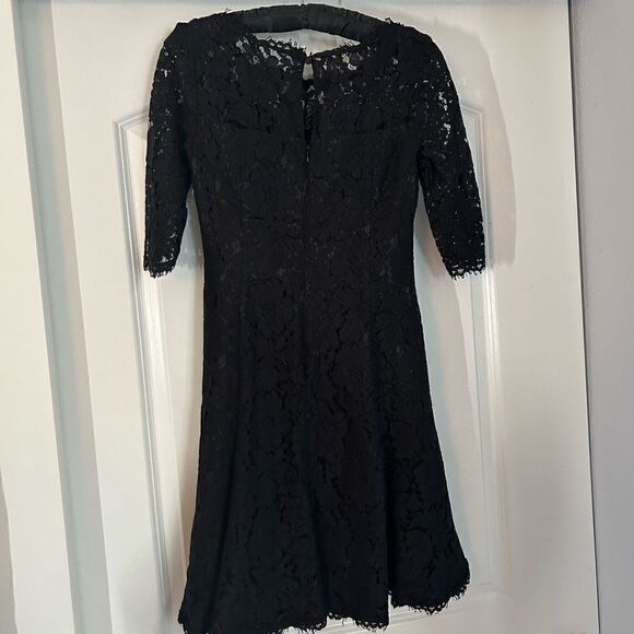 Eliza J Black Lace Short Sleeve Midi Dress - Picture 3 of 5